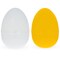 Set of 2 Yellow And White Giant Jumbo Size Fillable Plastic Easter Eggs 10 Inches